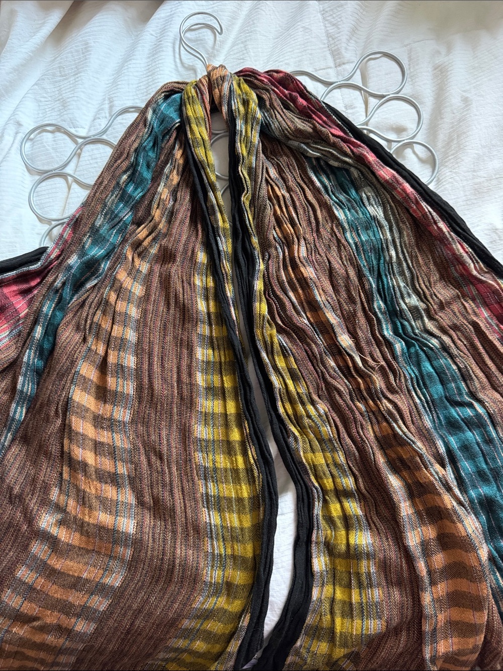 Multicolor Striped Lightweight Scarf - Women's Accessory